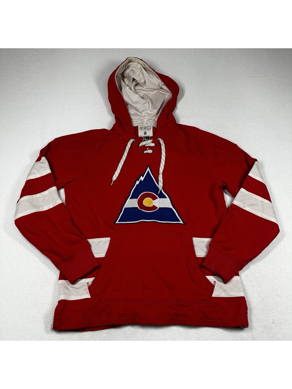 NHL Montreal Canadiens Ice Hockey Hooded Long Sleeve Jersey CCM Size M